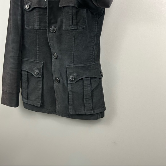 Selected Antique Moleskin Blazer Jacket Black Size 48 - Picture 3 of 16